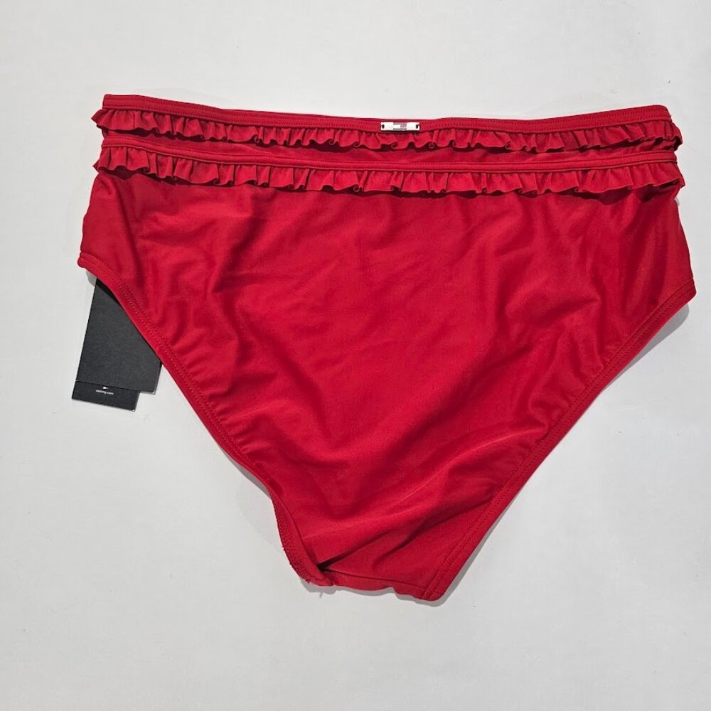 Tommy Hilfiger Ruffled High-Waist Bikini Bottoms - Picture 6 of 9